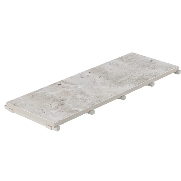 Serapool Silver Traverten Monoblock Hidden керамогранитная переливная решетка для бассейна, 65 x 24.5 см