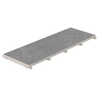 Serapool Cement Grey Monoblock Hidden керамогранитная переливная решетка для бассейна, 65 x 24.5 см