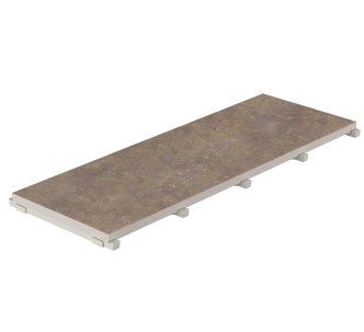 Serapool Natural Mocha Monoblock Hidden керамогранитная переливная решетка для бассейна, 65 x 24.5 см