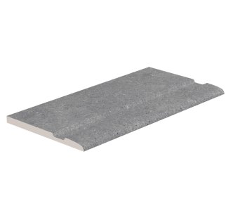 Serapool Cement Grey керамогранітний бортовий камінь для басейну, з рукохватом, 24.50 x 50 cm