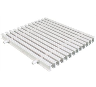 Aquaviva KP HKE08 Classik переливная решетка с двойным соединением 295×25 мм (белая)