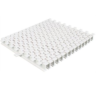 Aquaviva KP HKE12 Square переливні грати з центральним з'єднанням 245×25 мм (біла)