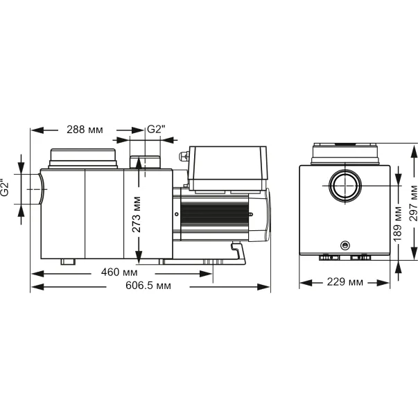 Aquagem IP30, 26 м3/час, 1,4 кВт, 230 В насос для бассейна с переменной скоростью - Фото №10