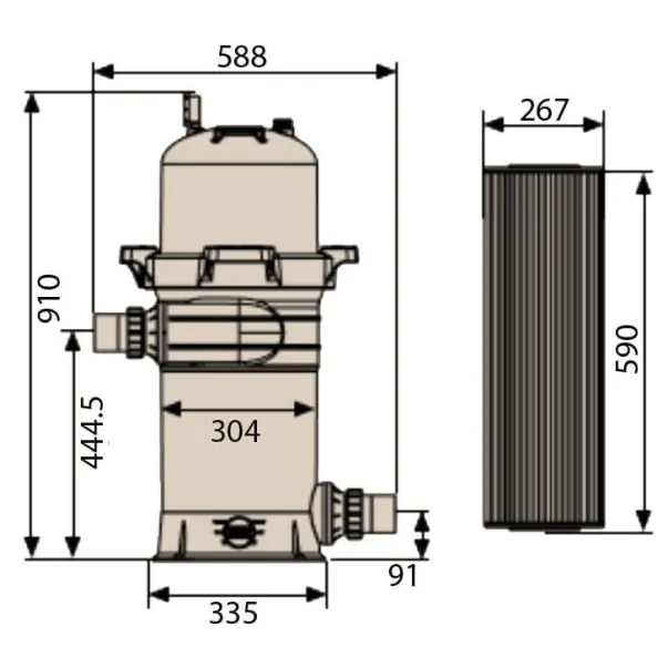 Emaux Galaxy ICF150 (27.2 м3/год, 3.5 бар) картриджний фільтр - Фото №5