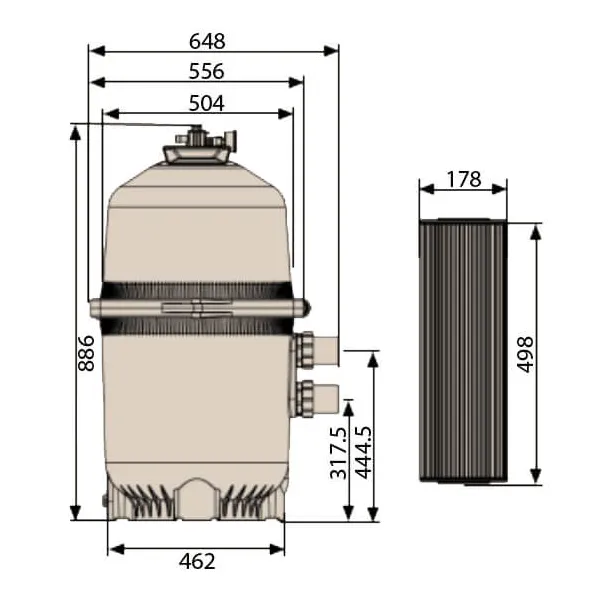 Emaux Galaxy ICF330 (28.1 м3/год, 3.5 бар) картриджний фільтр - Фото №5