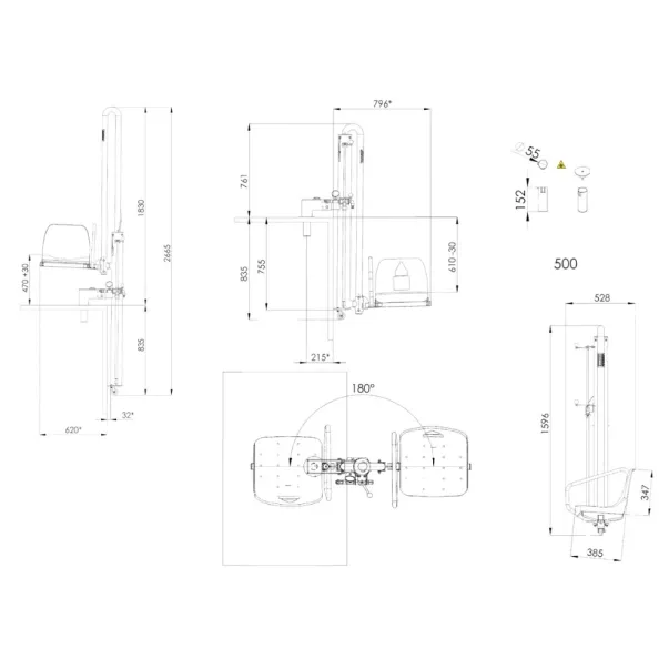 METALU PK лифт-подъёмник для инвалидов, съемный, гидравлический - Фото №2