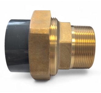 Praher муфта розбірна перехідна із зовнішнім різьбленням PVC-U d50x1-1/2