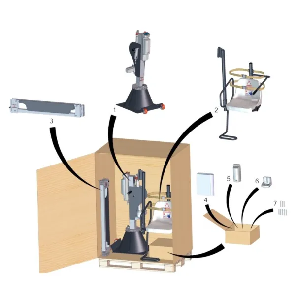 METALU 3000 ліфт-підйомник для інвалідів, стаціонарний, акумуляторний, ручне обертання - Фото №5