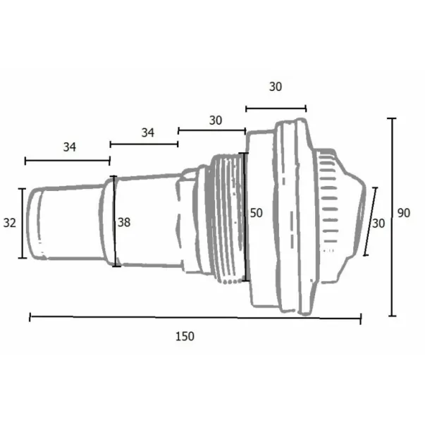 Kokido Olimpic K004BU/W форсунка стеновая (белая) - Фото №2