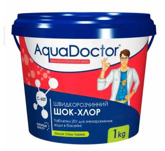 AquaDoctor C60T швидкорозчинний хлор в таблетках 1 кг