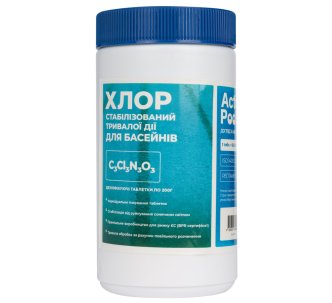 Active Pool хлор тривалої дії у таблетках 1 кг, таблетки 200 г