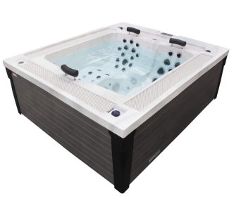 Aquajoy Marmaris 230*198 см гидромассажная ванна переливная, чаша серебристо-белый мрамор