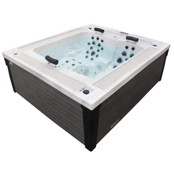 Aquajoy Marmaris 230*198 см гидромассажная ванна переливная, чаша серебристо-белый мрамор