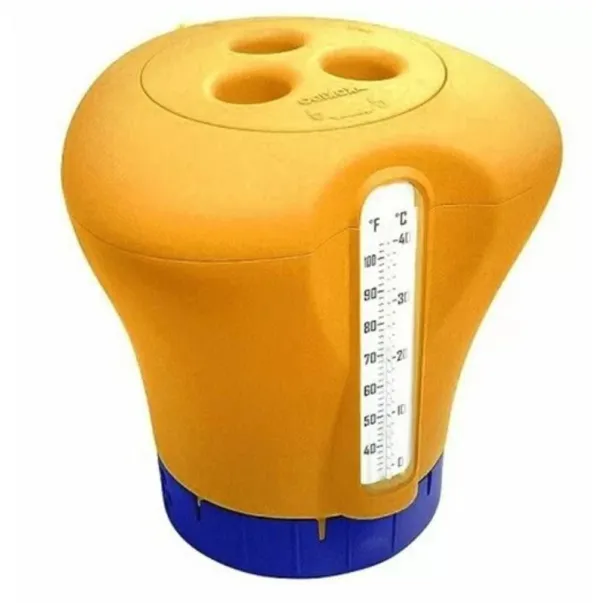 Kokido K619BU (табл. 75 мм) оранжевый плавающий термодозатор для хлора с термометром