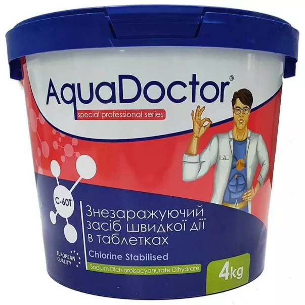 AquaDoctor C60T швидкорозчинний хлор в таблетках 4 кг - Фото №2