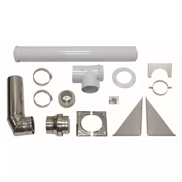 Vaillant 80/125 коаксиальный дымоход для конденсационого котла, горизонтальный