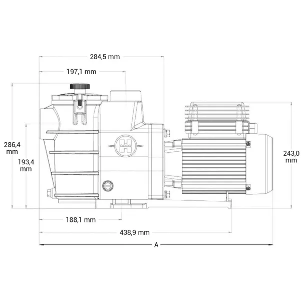Hayward Max Flo SP1816HW221, 15,6 м3/час, 1,1 кВт, 230 В насос для бассейна - Фото №2