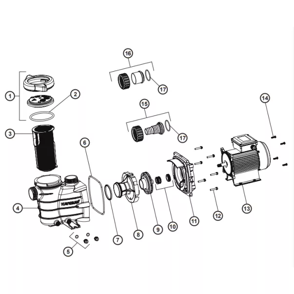 Hayward PL 81002 5,4 м3/год, 0,38 кВт, 230 В насос для басейну - Фото №4