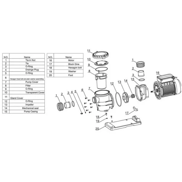 AquaViva LX STP300T 30 м3/час, 2,2 кВт, 400 В насос для бассейна - Фото №3