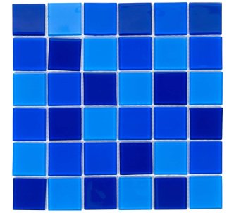 Aquaviva Cristall Dark Blue скляна мозаїка для басейну на сітці 48 mm