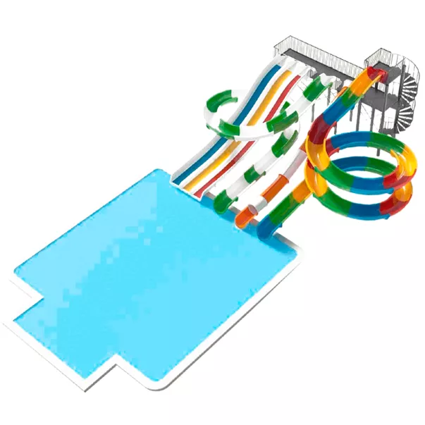 Комбінована аква-зона з водними гірками Multislide, дві Body Slide та Tunnel Freefall