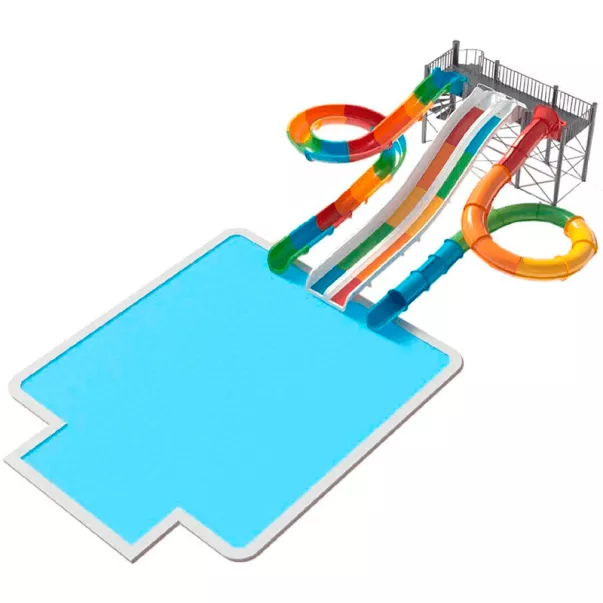Комбинированная аква-зона с водными горками Compact Slide, Multislide и Aquatube