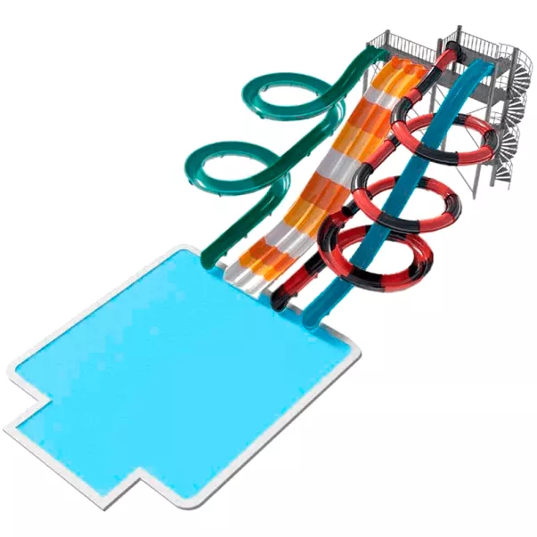 Комбинированная аква-зона с водными горками Body Slide, Multislide, Aquatube и Freefall