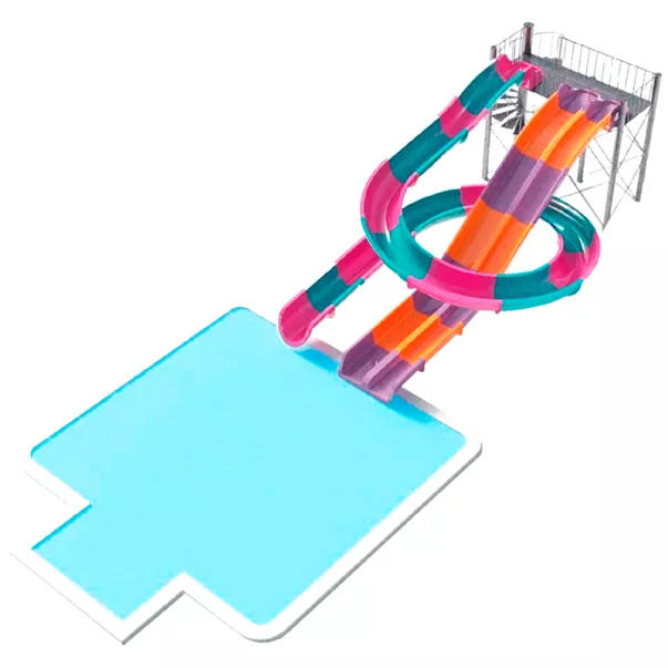 Комбинированная аква-зона с водными горками Body Slide и Multislide 