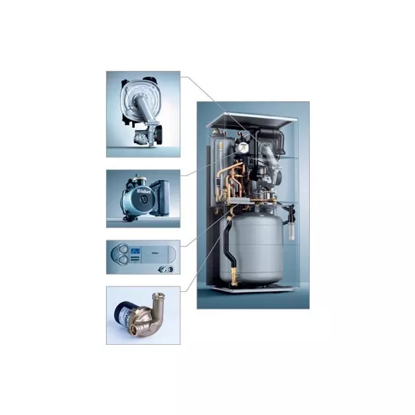 Vaillant ecoCOMPACT VSC 266-5 150 29 кВт підлоговий газовий котел конденсаційний двоконтурний з вбудованим бойлером 150л - Фото №3