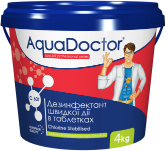 AquaDoctor C60T швидкорозчинний хлор в таблетках 4 кг