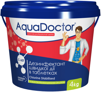 AquaDoctor C60T быстрорастворимый хлор в таблетках 4 кг