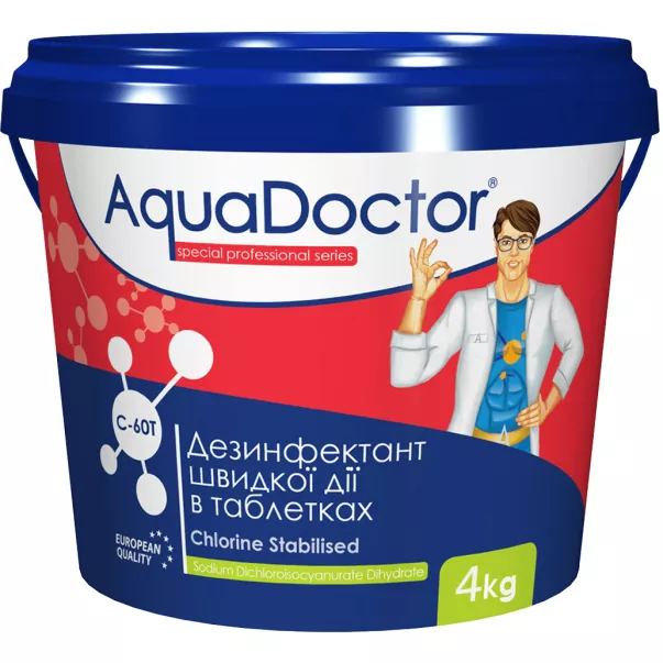 AquaDoctor C60T швидкорозчинний хлор в таблетках 4 кг