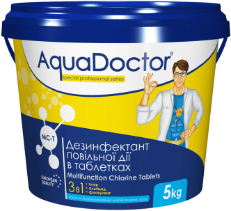 AquaDoctor MC-T хлор 3 в 1 длительного действия в таблетках 5 кг