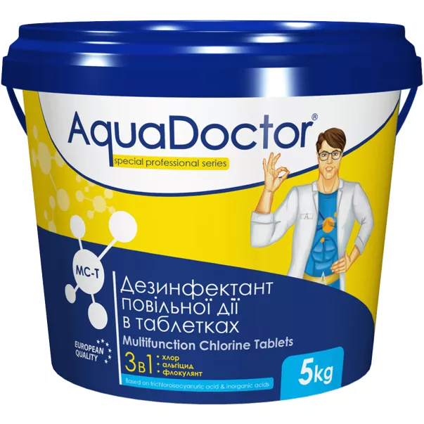 AquaDoctor MC-T хлор 3 в 1 тривалої дії в таблетках 5 кг