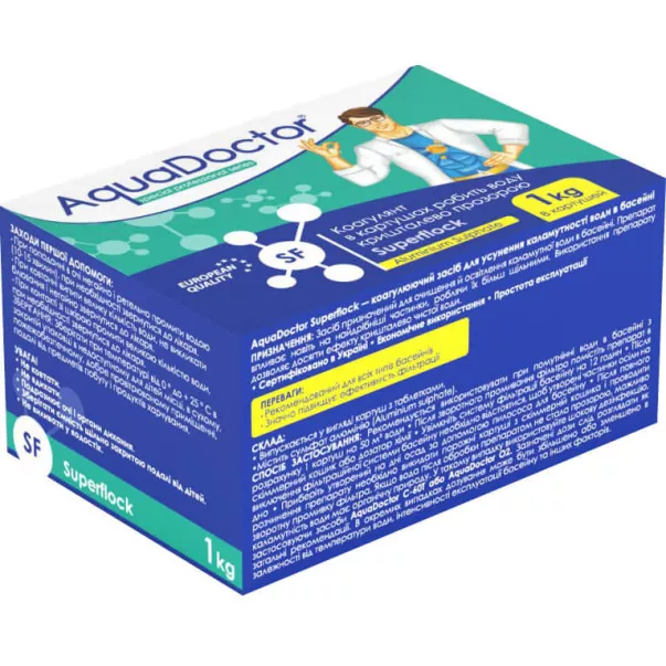 Aquadoctor Superflock коагулюючий засіб у картушах тривалої дії 1 кг - Фото №2