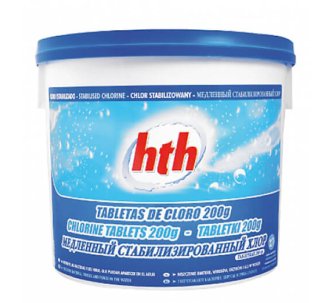 hth стабилизированный хлор длительного действия в таблетках 200 гр, 5 кг