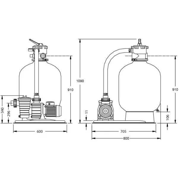 Pentair Water D475, 9 м3/г, 0,37 кВт SW-12M фільтраційна установка - Фото №8