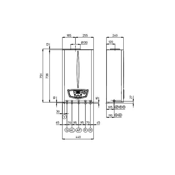 Immergas Mini Eolo 28 3 E 28 кВт турбированный котел газовый двухконтурный - Фото №2