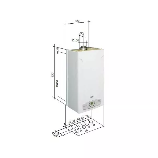 Baxi ECO Compact 24 Fi 24 кВт турбований котел газовий двоконтурний - Фото №3