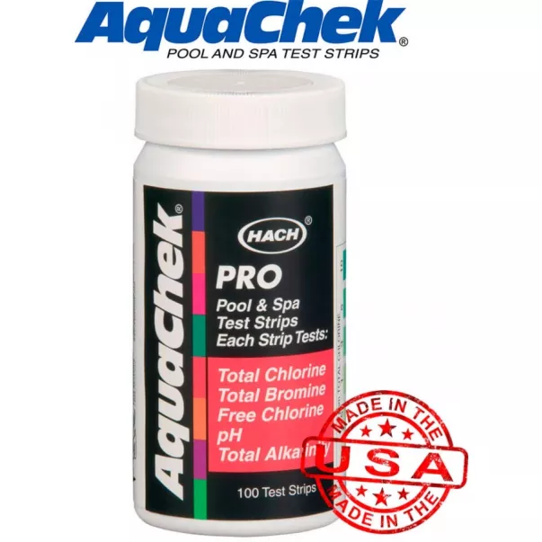 AquaChek Pro 5в1 тестер для определения уровня хлора, брома, свободного хлора, рН и общей щелочности