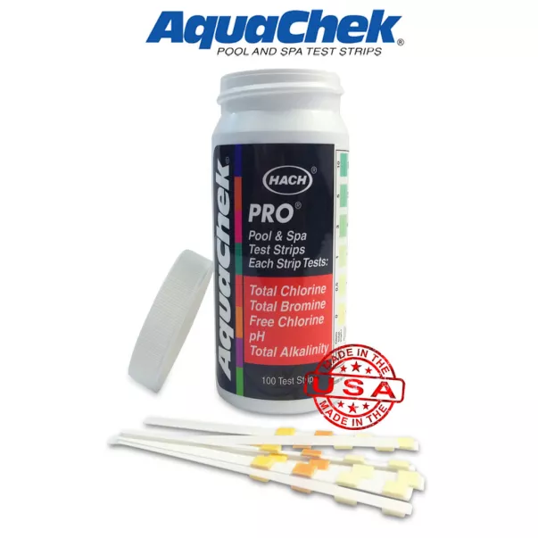 AquaChek Pro 5в1 тестер для определения уровня хлора, брома, свободного хлора, рН и общей щелочности - Фото №2