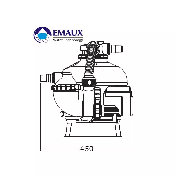 Emaux FSU-4TP 4 м3/час, 0,25 кВт фильтрационная установка с встроенным таймером - Фото №8