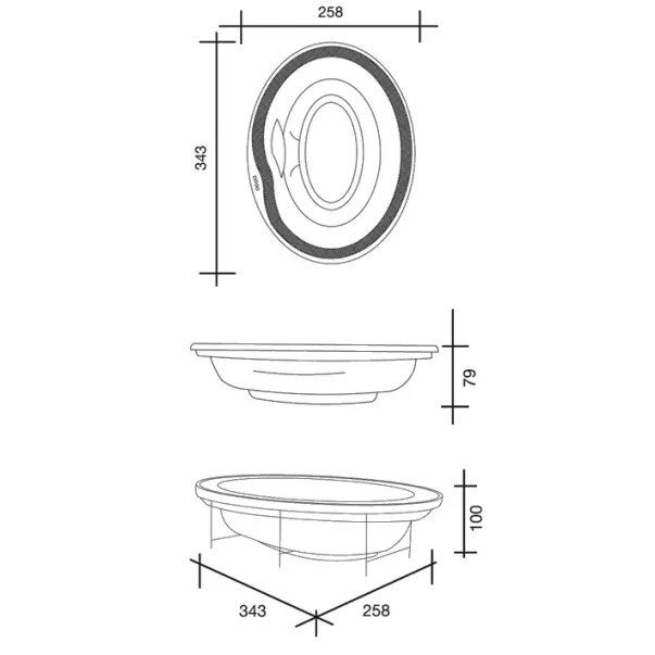 USSPA Arena Club 343*258см громадський гідромасажний СПА басейн - Фото №2