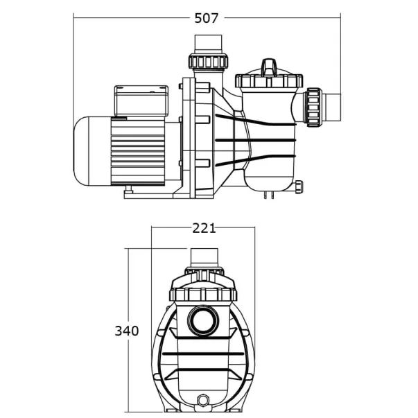 Emaux SS033 7 м3/час, 0,43 кВт, 230 В насос для бассейна - Фото №10