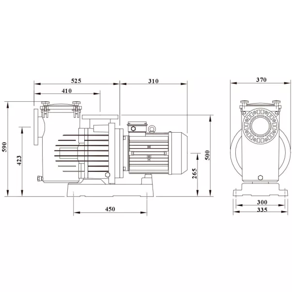 Saci Magnus 4-400, 56 м3/год, 3 кВт, 400 В насос для басейну - Фото №5