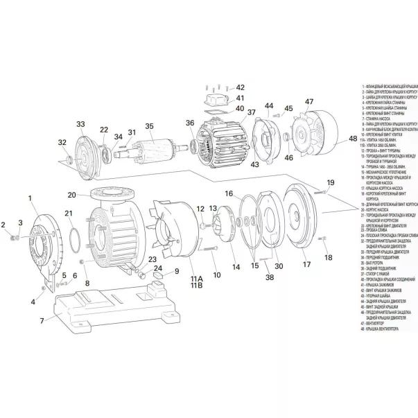 Насос Saci Kontra 4-300, 43 м3/час, 2,2 кВт, 400 В - Фото №2