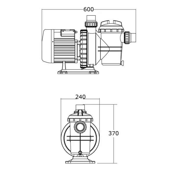 Emaux SC150 - 20 м3/час, 1,5 кВт, 230 В насос для бассейна - Фото №10
