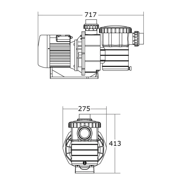 Emaux SB20 - 25 м3/час, 1,8 кВт, 400 В насос для бассейна - Фото №3