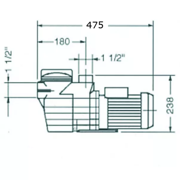 Kripsol CK 33 8 м3/год, 0,45 кВт, 230 В насос для басейну - Фото №3