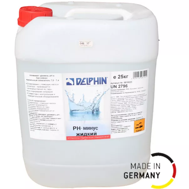 Delphin pH-мінус рідкий засіб для зниження рівня pH, 28 кг